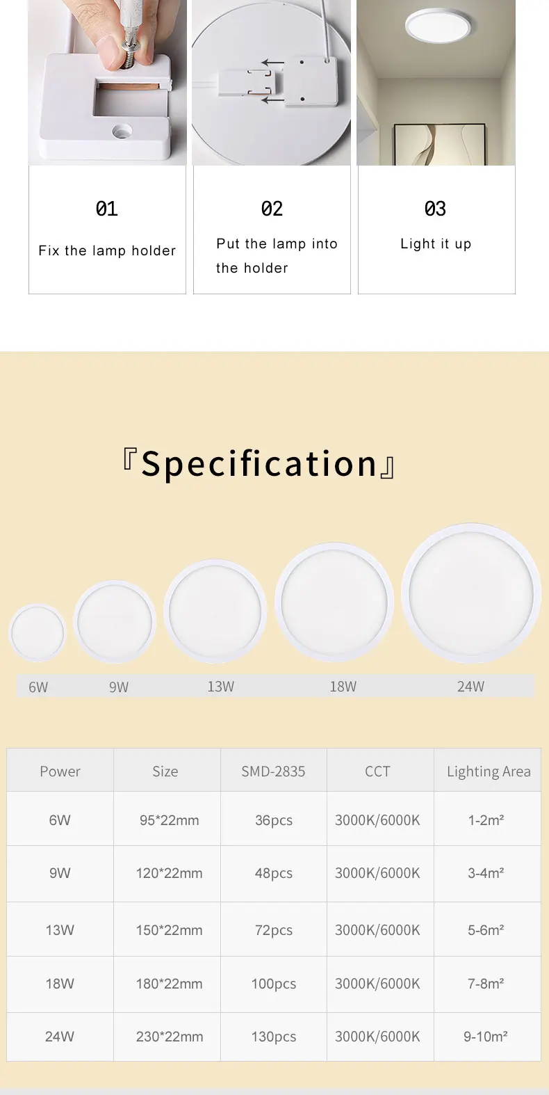 recessed ceiling LED Ceiling Light 6W 9W 13W 18W 24W Modern Surface Ceiling Lamp AC85-265V For Kitchen Bedroom Bathroom Lamps semi flush ceiling lights