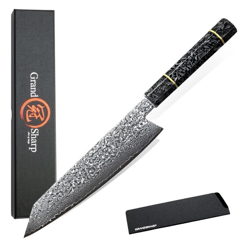 GRANDSHARP ручной работы нож шеф-повара японский Дамасская сталь Kiritsuke 67 слоев VG10 роскошные кухонные ножи профессиональные кухонные инструменты