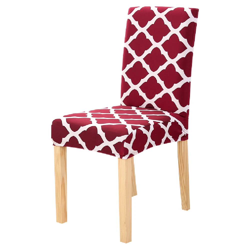 3 Print Flower Universal size Chair Cover stretch seat chair covers for Wedding Banquet Restaurant Hotel Dining home decoration - Цвет: 3