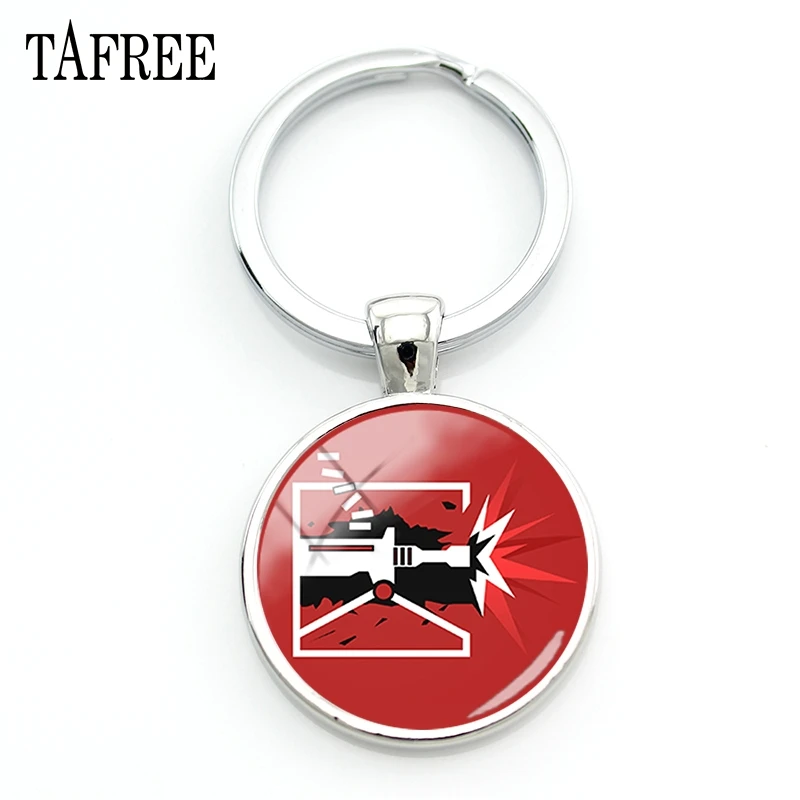 GR47 TAFREE Rainbow Six брелок с рисунком из игры, Брелоки для ключей, дизайн горячей крови, фирменный, покрытый серебром кабошон для мальчиков, студентов GR39 - Цвет: GR47