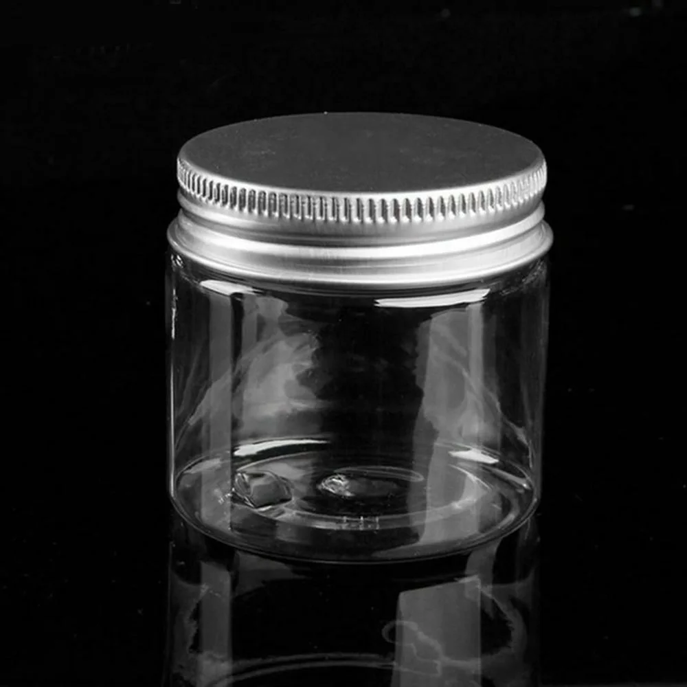 10 Size Clear Plastic Jar and Lids Empty Cosmetic Containers Travel Refillable Storage Bottle Household Storage Products