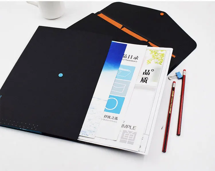 File Holder Korean-style Multilayer Folder A4 Students File Holder Plastic Paper Bag Package Currently Available Wholesale
