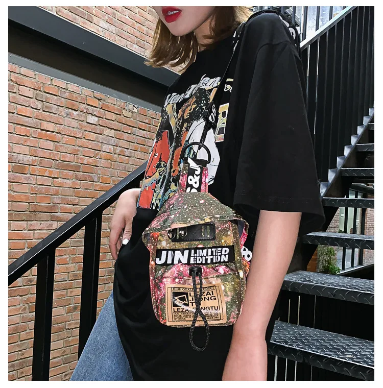 INS Super Fire Грудь пакет студентов Harajuku-хип-хоп сумка honey Disco сумка женская в Корейском стиле хип-хоп сумка через плечо