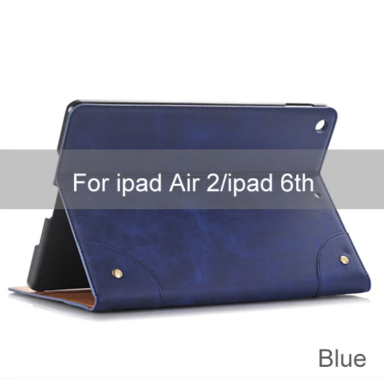 For Air 2 Essidi ретро кожаный смарт-чехол для ipad Air 1 2 кошелек сумка планшет настольный компьютер оболочка для ipad 5 6-го поколения - Цвет: For Air 2