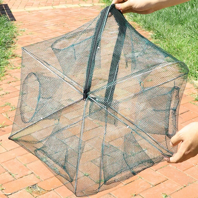 Mesh for Fishing Net/Tackle/Cage Folding Crayfish Catcher Casting/Fish Network Crab/Crayfish/Shrimp/Smelt Traps Nets Automatic 5