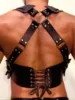 TRODEAM Men's Leather Chest Harness Bondage Belt Gay Punk Male Belt Straps Half Body Chest Shoulder Belts Fetish Bdsm Suspenders ► Photo 2/6