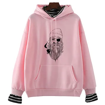 

Smoking Pirate New Fashion Hoodie Women Printed Harajuku Pullover Chic Long Sleeve Sweatshirt Tops Clothing
