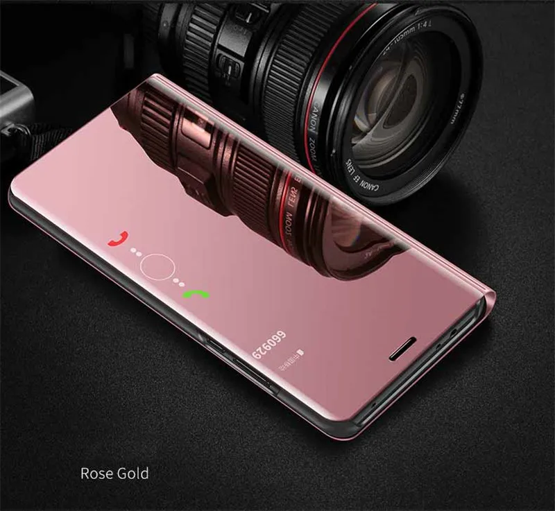 Чехол для samsung Galaxy C7Pro C7 Pro Чехол роскошный зеркальный умный кожаный флип-чехол для samsung Galaxy C7 C9 Pro Чехол для телефона чехол s - Color: Pink