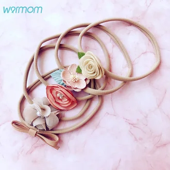 

Warmom 5PCS Baby Girls Flowers Headwear Set Newborn Kids Fashion Princess Elastic Bowknot Hairband Bandeau Hair Accessories Gift