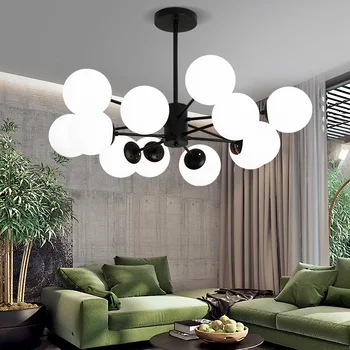 

Nordic Modern LED chandeliers ceiling luminaires Deco lighting Glass living room hanging lights bedroom fixtures