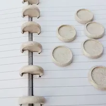 10 шт. 24 мм многоцветный Грибное отверстие экологически чистые материалы дисковый переплет свободная книга 360 градусов Складная дисковая катушка