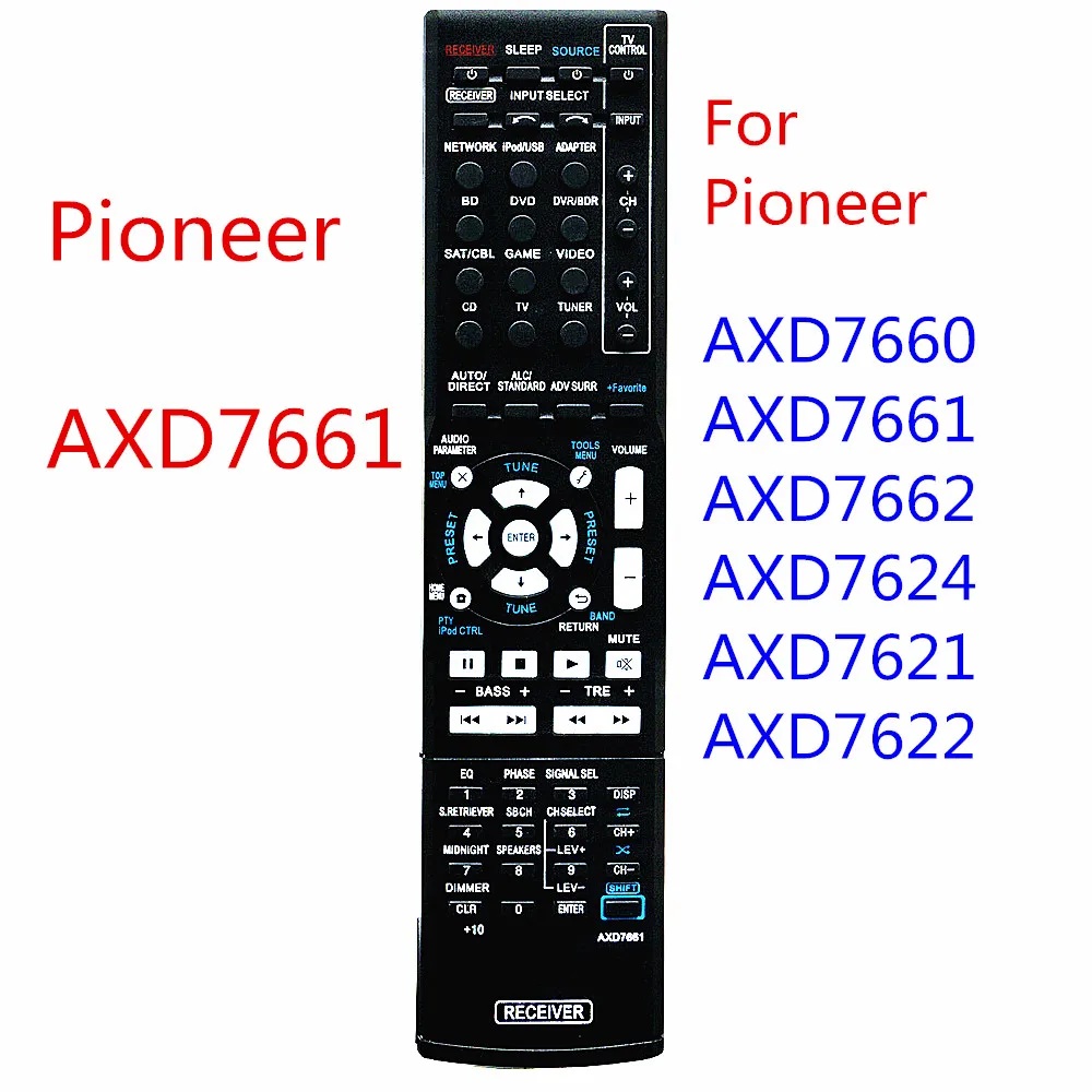 Новый AXD7661 пульт дистанционного управления для Pioneer AXD7660AXD7662AXD7621AXD7622 AXD7624 VSX-822-K