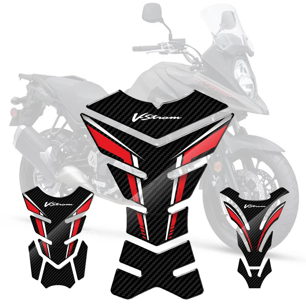 

For Suzuki V-Strom 250 650 1000 1000XT 3D Carbon-look Motorcycle Tank Pad Protector Sticker