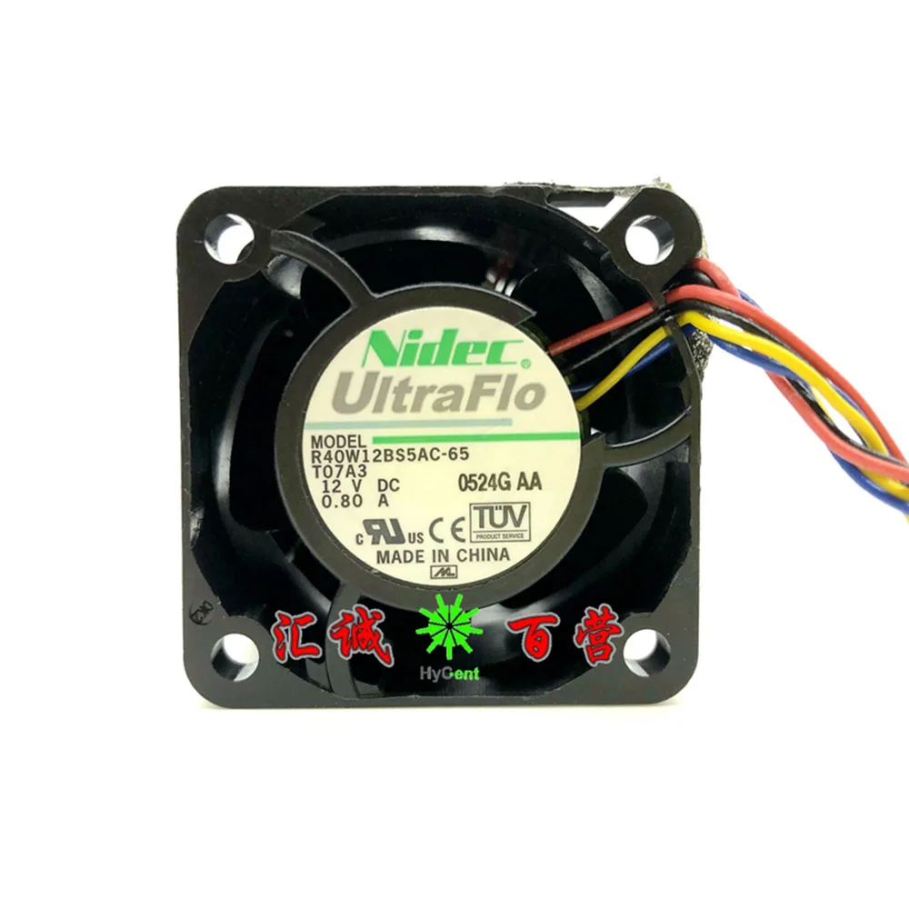 

For Nidec 4056 R40W12BS5AC-65 12V 0.80A 4cm FAN-0086L4 Cooling Fan