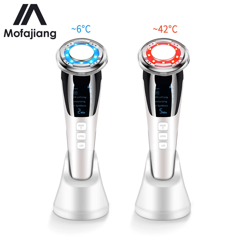 

EMS LED Photon Therapy Sonic Vibration Wrinkle Remover Hot Cool Treatment Anti Aging Skin Cleaner Cleansing Rejuvenation Machine