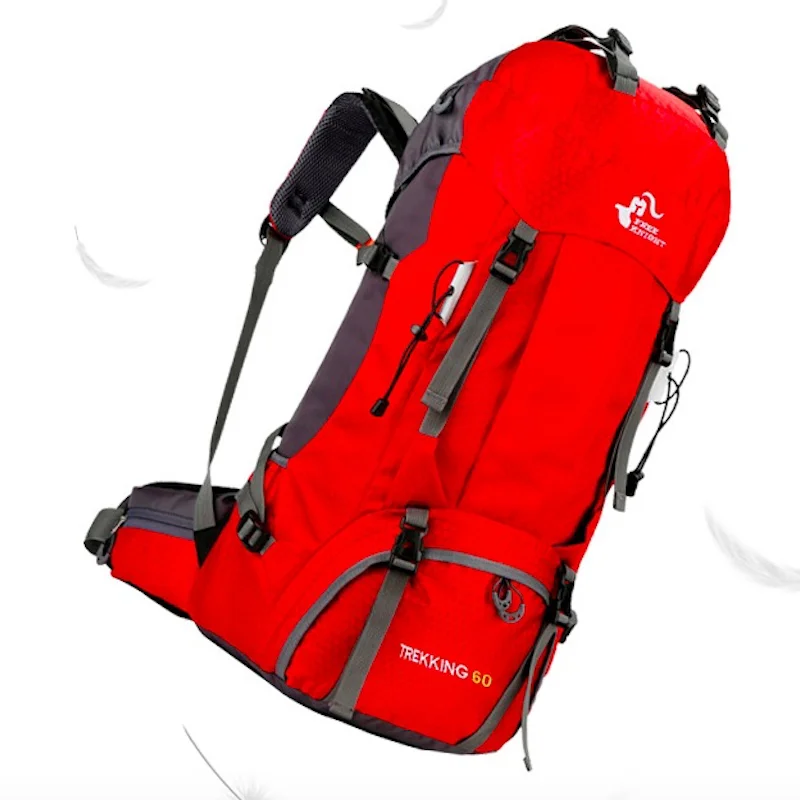 Бесплатный Рыцарь большой емкости плеча 60л рюкзак для пешего туризма путешествия открытый мешок Альпинизма мешок отправить дождевик