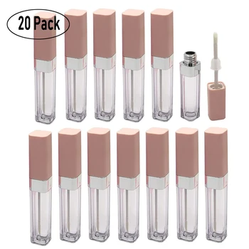 

20Pcs/Lot 6.5ML Empty Lipgloss Tube With Wand Refillable Lip Gloss Containers Lip Balm Oil Vials Mini Cosmetic Containers