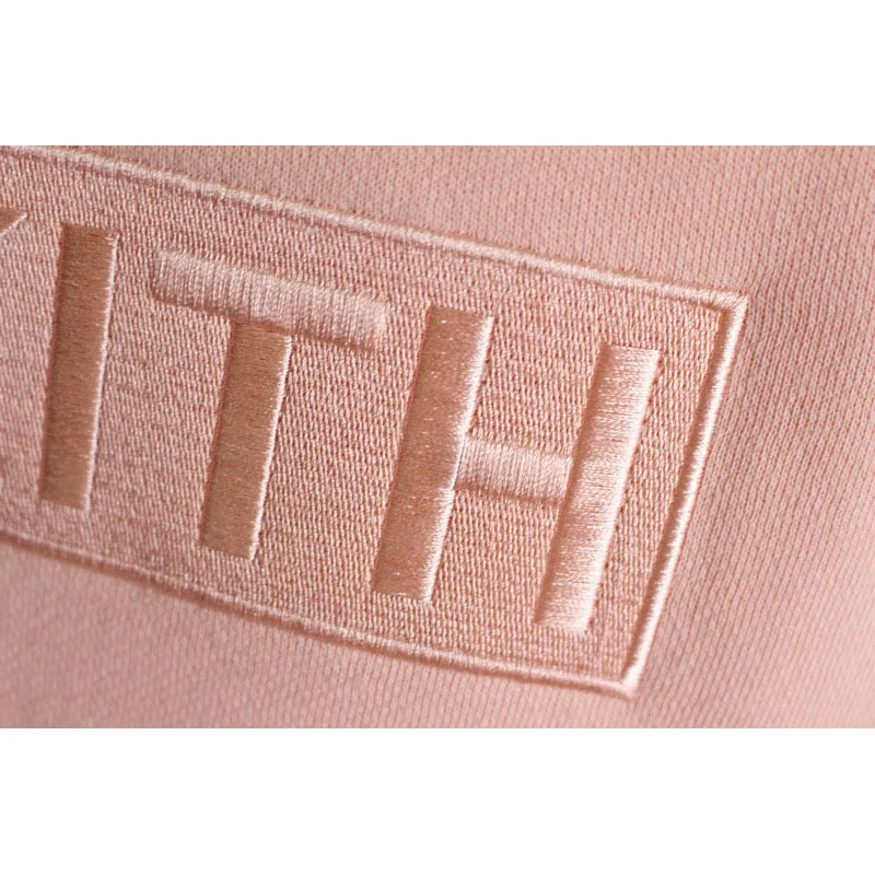 Classic Casual KITH Hoodie Pullover Fashion Cotton Hight Quality KITH Sweatshirts Black Red Pink Embroidery KITH Hoodies