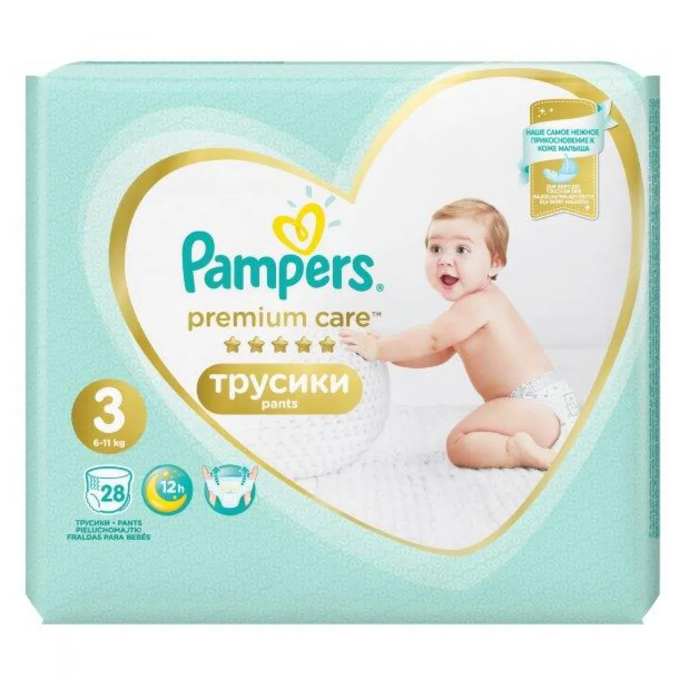 Трусики Premium Care Pampers, размер 3,(6-11 кг), 28 шт