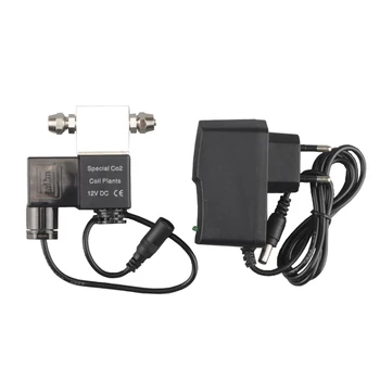 

Solenoid Valve Aquarium CO2 System Regulator Electromagnetic Valve for Aquarium Fish Tank Water Plant Grass Grow Double Head