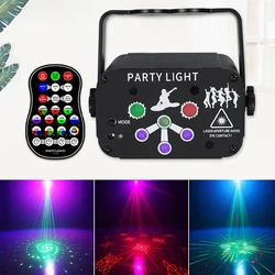 Mini projecteur Laser 4k LED pour DJ, lumière RGB UV, stroboscope activé Par le son, lampe de scène pour fête, noël, KTV Bar Show, faisceau de couleurs 