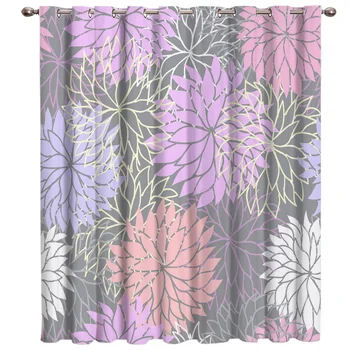 

Chrysanthemum In Summer Room Curtains Large Window Window Blinds Indoor Decor Window Treatment Valances Window Treatment Ideas