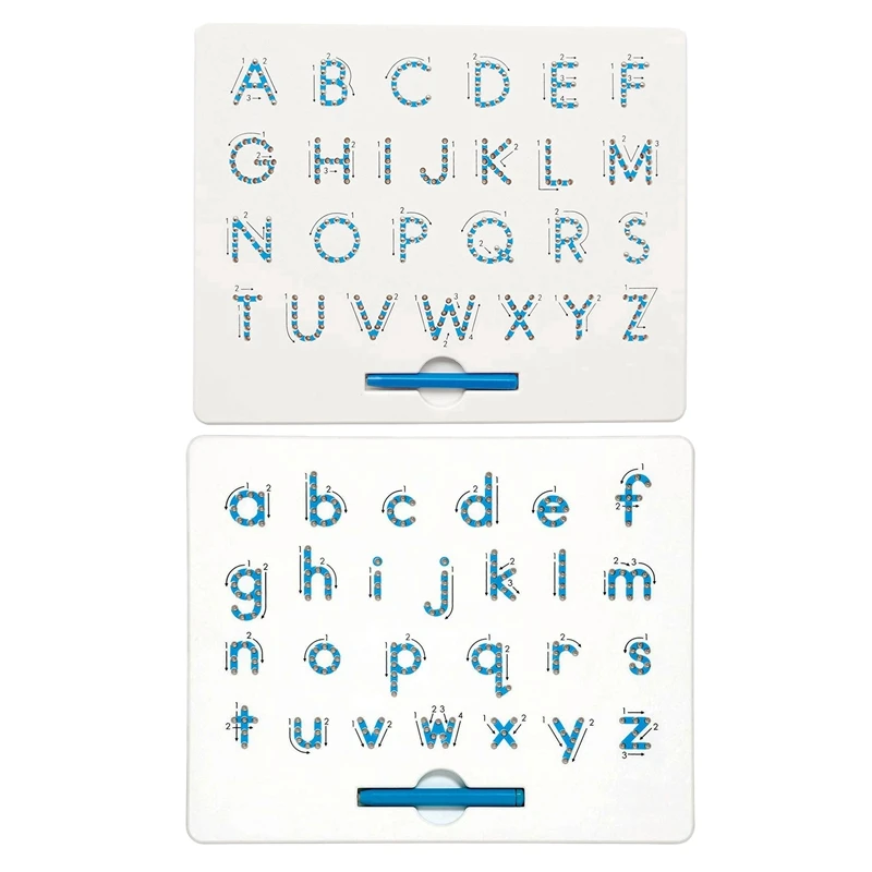 2 шт от A до Z буквы магнитная доска для детей обучающая игрушка магнитные шарики планшет, нижний чехол буквы и заглавные буквы