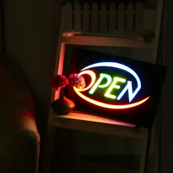 

OPEN LED Neon Sign Bar Shop Business Display Studio Window Hanging Light Visual Artworks LED Board Decor Crafts Neon Light Sign