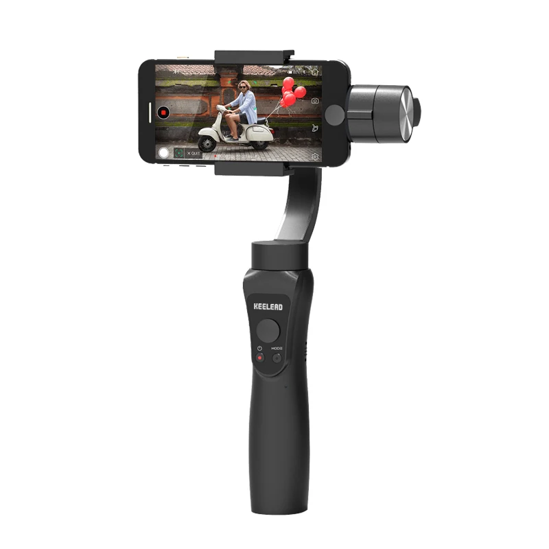 Standard KEELEAD 3-осевой ручной шарнирный стабилизатор для камеры GoPro w/фокус Pull& Zoom для iPhone Xs Max Xr X 8 плюс 7 6 Plus SE samsung экшн Камера - Цвет: Standard