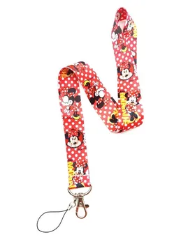 

New cartoon minnie Neck Strap Lanyards Badge Holder Rope Pendant Key Chain Accessorie