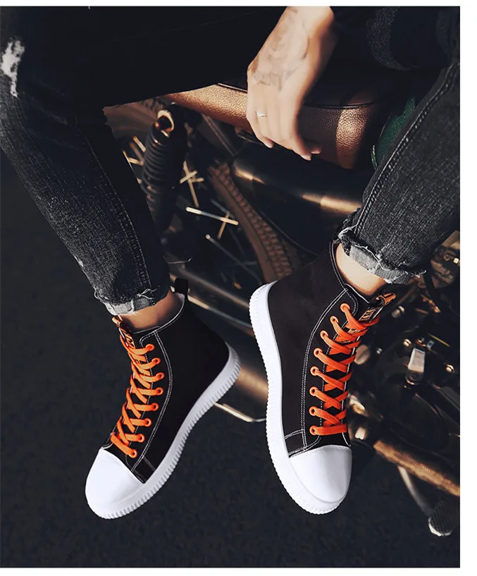 Low/High Top Sneakers Men Canvas Shoes Fashion Hip Hop Style Mens Casual Shoes Hot Sale Trainers Men Sport Shoes Canvas Sneakers