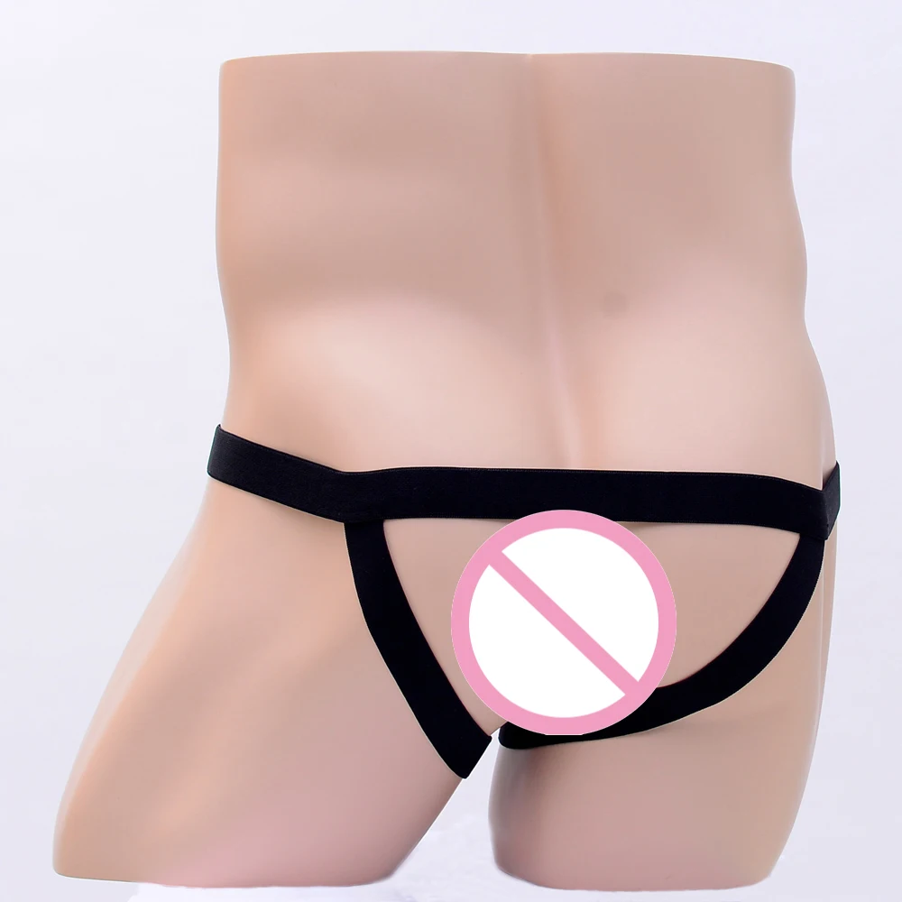 Sexy Mens G-string Underwear Hollow Ring Pouch Jockstrap Men Thong Briefs Gay Underwear Tanga Hombre Black