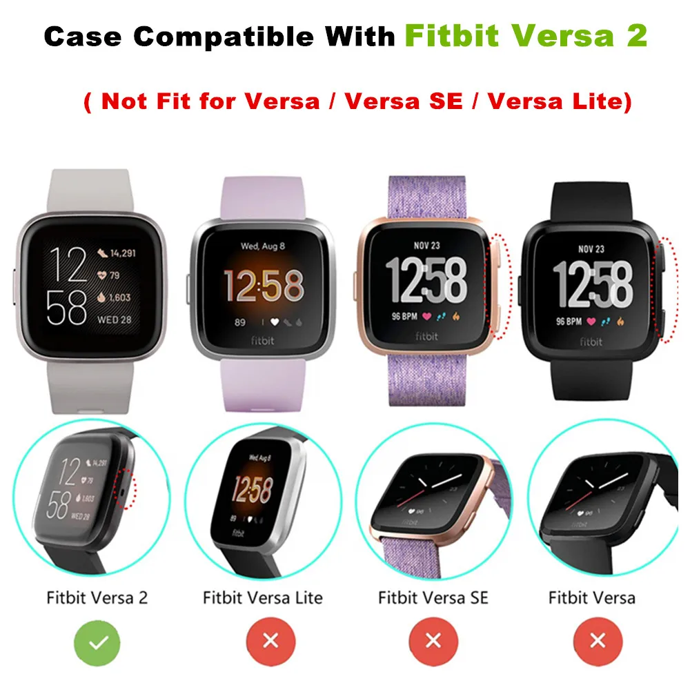Мягкий ТПУ защитный чехол-бампер для Fitbit Versa 2 чехол s простые часы Противоударные Защитные аксессуары