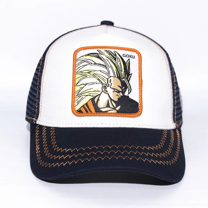 

Hot Sale Two Roles Anime Cartoon Cap High Quality Patch Draw Baseball Cap 58 Styles Trucker Hat Gorras Casquette GOKU