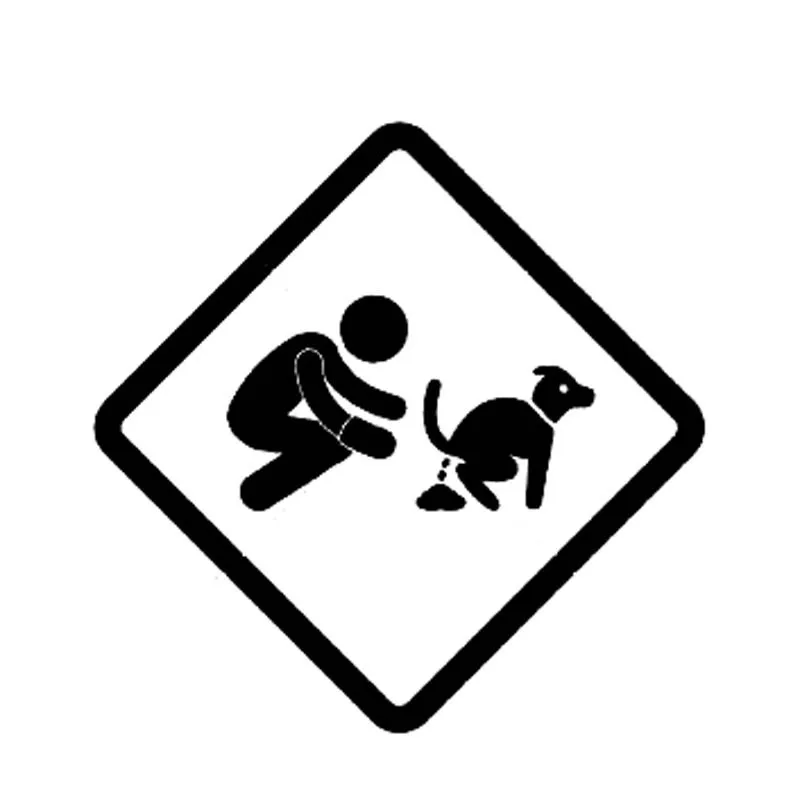 

Creative Car Sticker Car Window Pick Up Dog Poop Sign Waterproof Headlight Car Body PVC 13cm X 13cm
