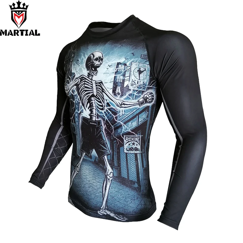 Najtaniej Martial 2020 NEW ARRIVAL FIGHT VILLAGE Rashguard sublimowane koszulki na siłownię BJJ MMA Crossfit koszule z krótkim rękawem sport top