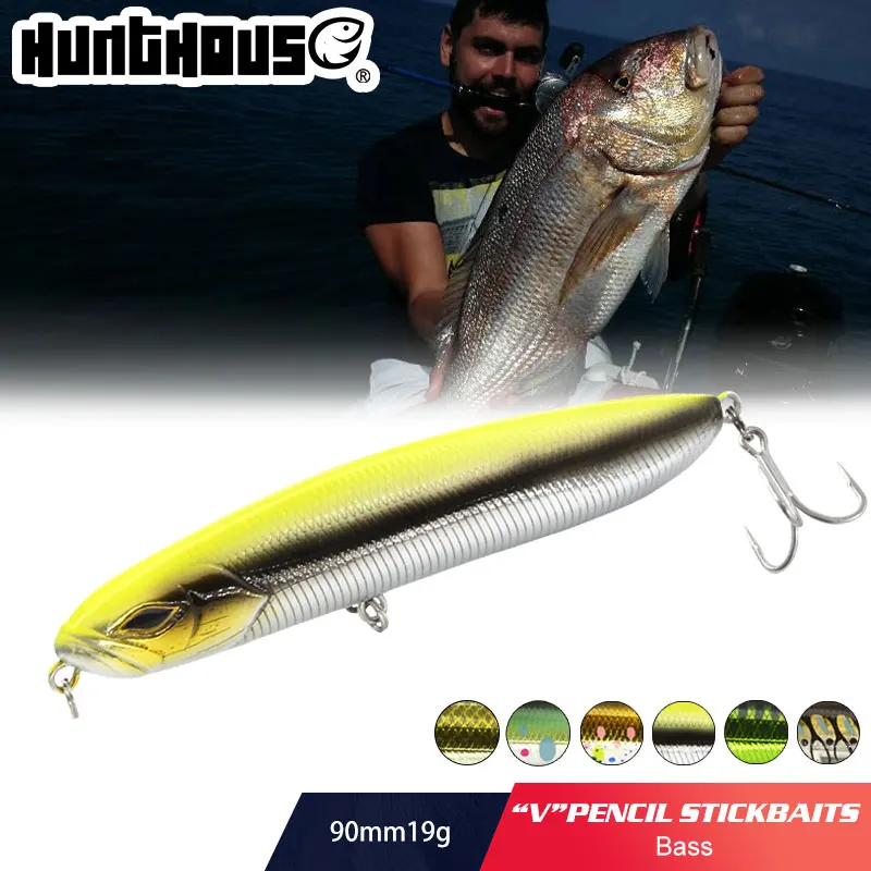 

Hunthouse stickbait fishing lure long casting pencil bait sinking 90mm 19g leurre swimbait bass zander perch fishing lure pesca