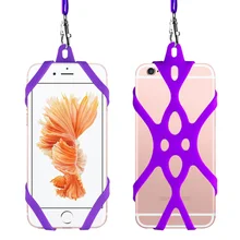 Горячая супер-захват телефон безопасности шеи ремень мобильный телефон жгут силиконовый веревочный шнур