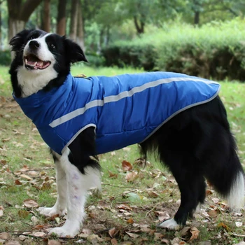 

Warm Waterproof Dog Clothes Large Dog Jacket Reflective Coat Big Pet Winter Fleece Husty Labrador Golden Retriever Ropa Perro