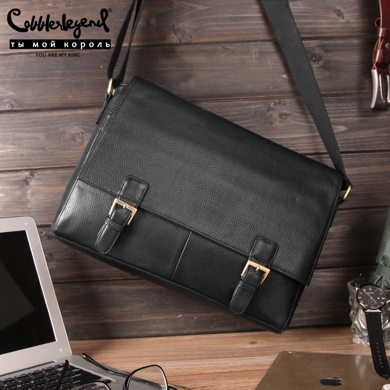 Cobbler Legend Мужская сумка из натуральной кожи Повседневная Деловая мужская через