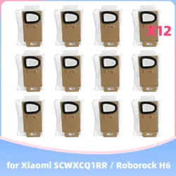 Sac à poussière pour aspirateur à main Xiaomi Mijia Mi, lot de 12 pièces de rechange pour aspirateur à main sans fil Roborock H6, accessoire 