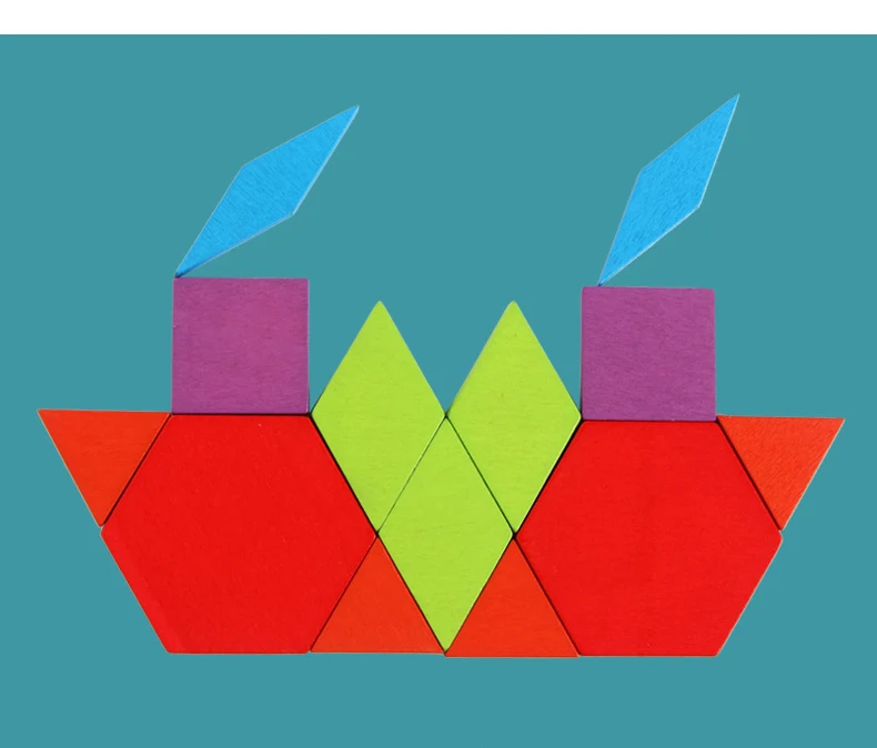 Пазлы для детей, деревянные головоломки Tangram, деревянные Обучающие игрушки, обучающие игрушки для детей