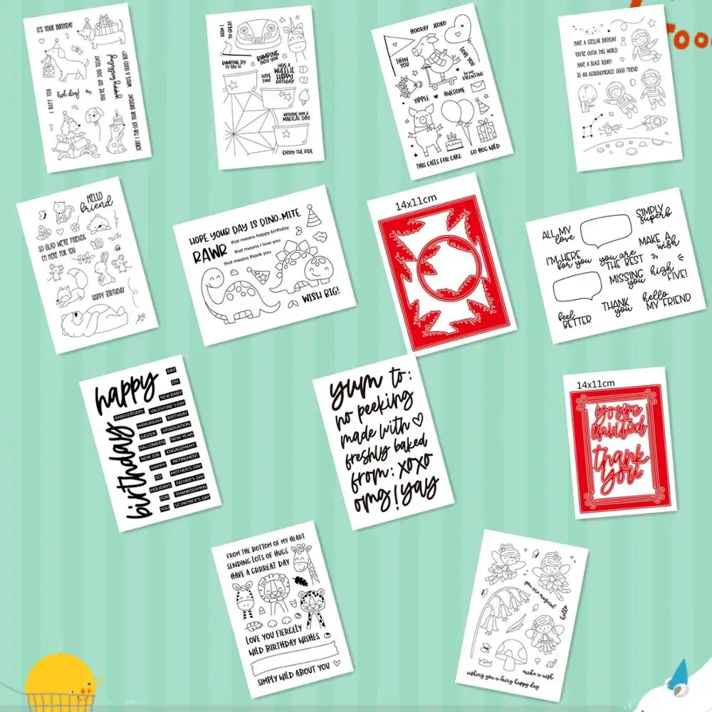 Прозрачные штампы и DIY силиконовые уплотнения Скрапбукинг/изготовление