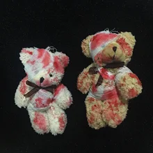 Мультфильм Bloodiness медведь брелок, подарки для Для женщин для подростковых школьницах кулон инвалидности марли плюшевая брелки плюшевые брелоки с игрушками