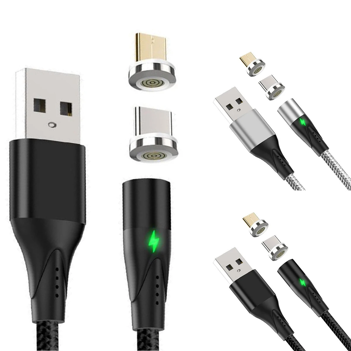 SOONHUA 1 м зарядный кабель USB шнур для передачи данных 3A кабель для быстрой зарядки магнитные USB кабели с разъемом Поддержка синхронизации данных