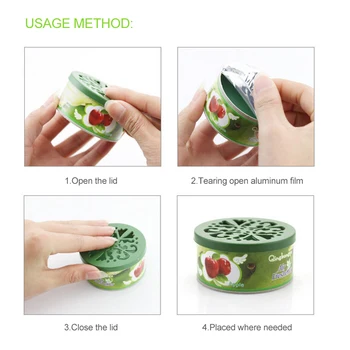 

70g Scent Car Air Freshener Fruit Flower Indoor Home Bathroom Solid Ornament Decor Fragrance Diffuser Toilet Air Freshener