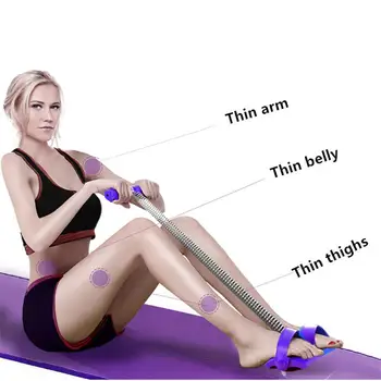 

Elastic Sit-Up Pull Rope Spring Tension Band Foot Pedal Abdominal Exerciser Tension rope durable Pull rope Integrated handle