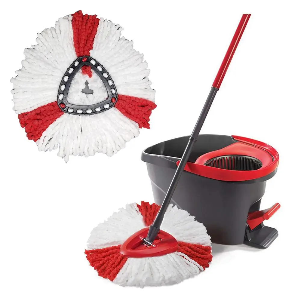 Triangular Rotating Mop Head Suitable for O-cedar Mop Replacement Head Cotton Yarn Head Microfiber Mop Refill Easy Cleaning Mop