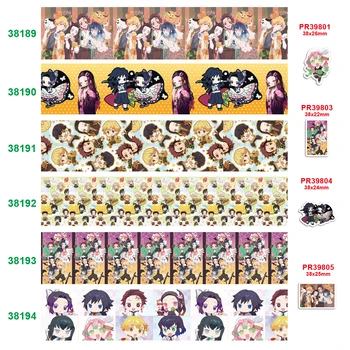 

DIY craft supplies cartoon character printed grosgrain ribbon, satin ribbon 50 yards, planar resins 30 pieces. 38189