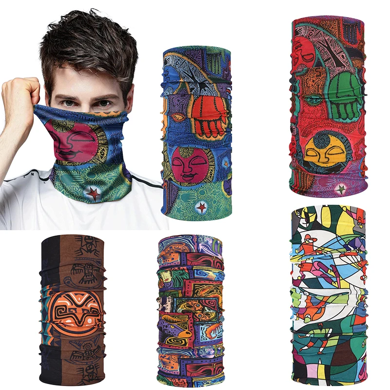 

Hot Abstract Printed Unisex Tubular Neck Gaiter Scarf Outdoor Face Shield Bandana Mask Fashion Headband Snood